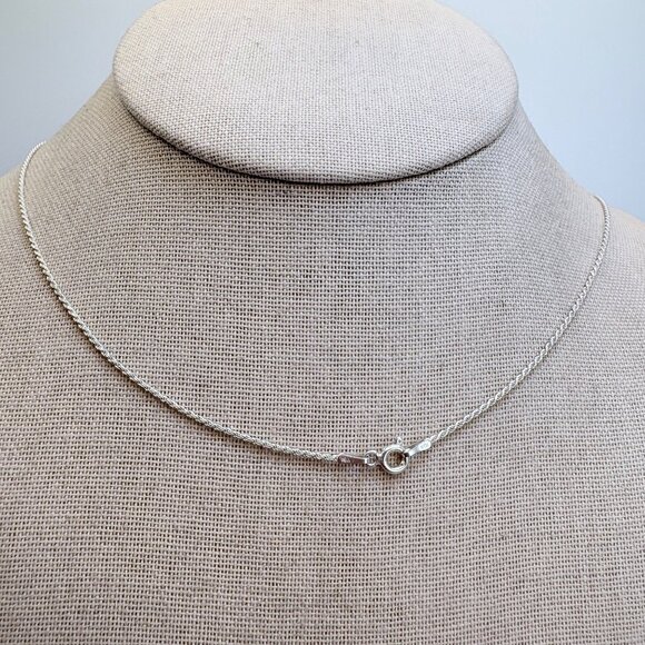 VTG Sterling Silver 925 Turquoise Slide Pendant Necklace Size 20" Length - Picture 9 of 16